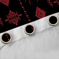 thumbnail image 4 of Feelyou Boho Damask Black Out Curtains, Black Red Spoder Curtains Pack of 2 (42x63 Each), 4 of 6