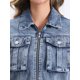 thumbnail image 5 of Chaqueta de mezclilla casual para mujer INSPIRE CHIC, con cremallera, mangas largas, bolsillos, chaqueta de jeans recortada, talla S, azul lavado, 5 of 6