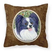 Carolines Treasures SS8811PW1414 Papillon Fabric Decorative Pillow, 14Hx14W, multicolor
