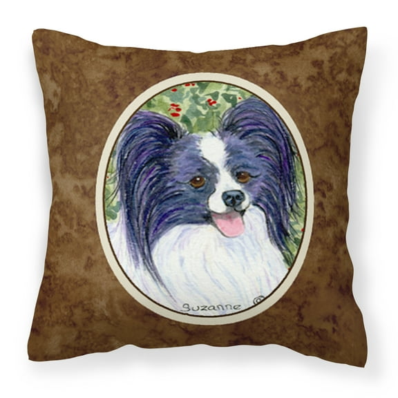 Carolines Treasures SS8811PW1414 Papillon Fabric Decorative Pillow, 14Hx14W, multicolor