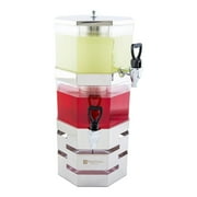 Met Lux 5L Pentagon Stainless Steel Stackable Juice Dispenser - with Body - 9 3/4" x 9 3/4" x 15" - 1 count box
