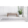 thumbnail image 2 of Unique Loom Moroccan Trellis Collection Area Rug - Mamounia (2' x 6' 7" Runner Light Gray/Ivory), 2 of 10