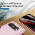 thumbnail image 3 of KOMI for Google Pixel 9a Case: Dual Layer Protective Heavy Duty Cell Phone Cover Shockproof Rugged with Screen Protector - Military Protection Bumper Tough - Google Pixel 9A 6.3inch, White Pink, 3 of 7