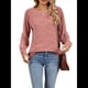 thumbnail image 3 of Sudadera para Mujer, Cuello Redondo, Plisada, Larga, Túnica, Ropa de Invierno 2025 Rosa L, 3 of 9
