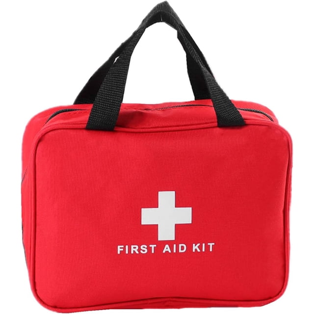 Bolsa de primeros auxilios Botiquín de primeros auxilios Bolsa de almacenamiento médico vacía Bolsa de trauma roja para botiquines de primeros auxilios de emergencia Taller de automóvil Cicl