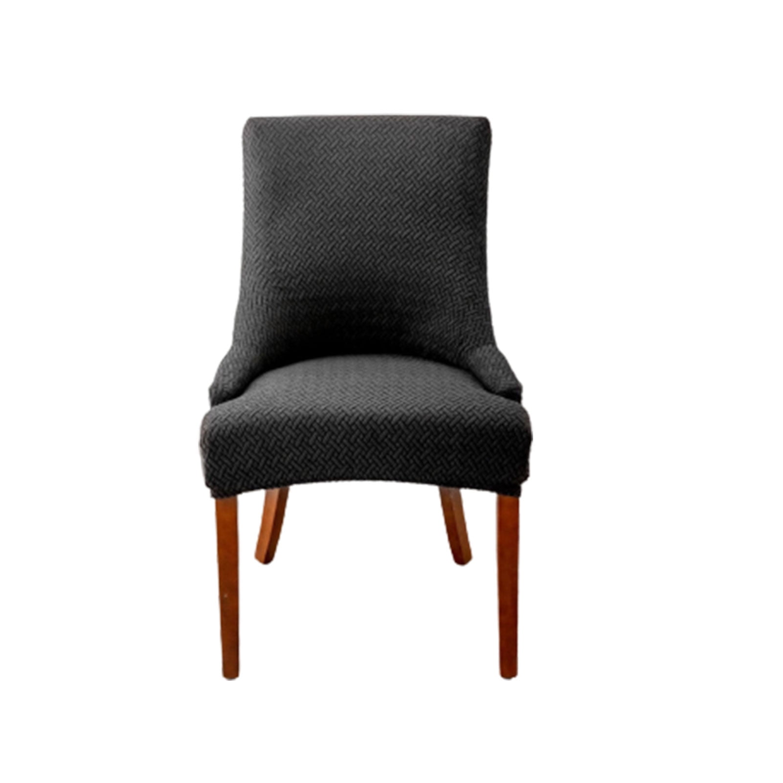 Checked Jacquard Armchair Cover Easy Installation Fully Protect Chair Cover for Living Room