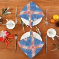 thumbnail image 4 of Iauyy Satin Napkins Set of 1- Red White Blue Plaid DIY Printing Decoration Cloth Napkin- Easy Care for Home/Party, 4 of 8