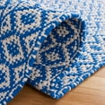 thumbnail image 5 of SAFAVIEH Montauk Corrine Geometric Cotton Area Rug, Ivory/Blue, 6' x 6' Round, 5 of 8