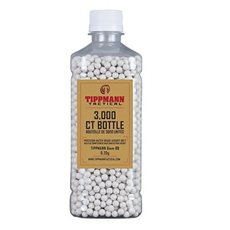 Count Bbs - TIPPMANN TACTICAL AIRSOFT 0.20G PRECISION 6MM BBS - 3000 CT BOTTLE - WHITE