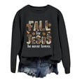 thumbnail image 1 of Huaizzzy T-Shirt à Manches Longues pour Femmes, Col Rond, Imprimé, Fermeture Éclair devant, Chandails en Molleton de Noël Décontractés, 1 of 4