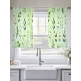thumbnail image 6 of Green Leaves Sheer Curtains 54 Inches Length 2 Panels Set, Window Sheer Curtains for Living Room/Bedroom, Summer Botanical Farmhouse Leaf Light Filtering Rod Pocket Curtain 52''x54''x2, 6 of 8