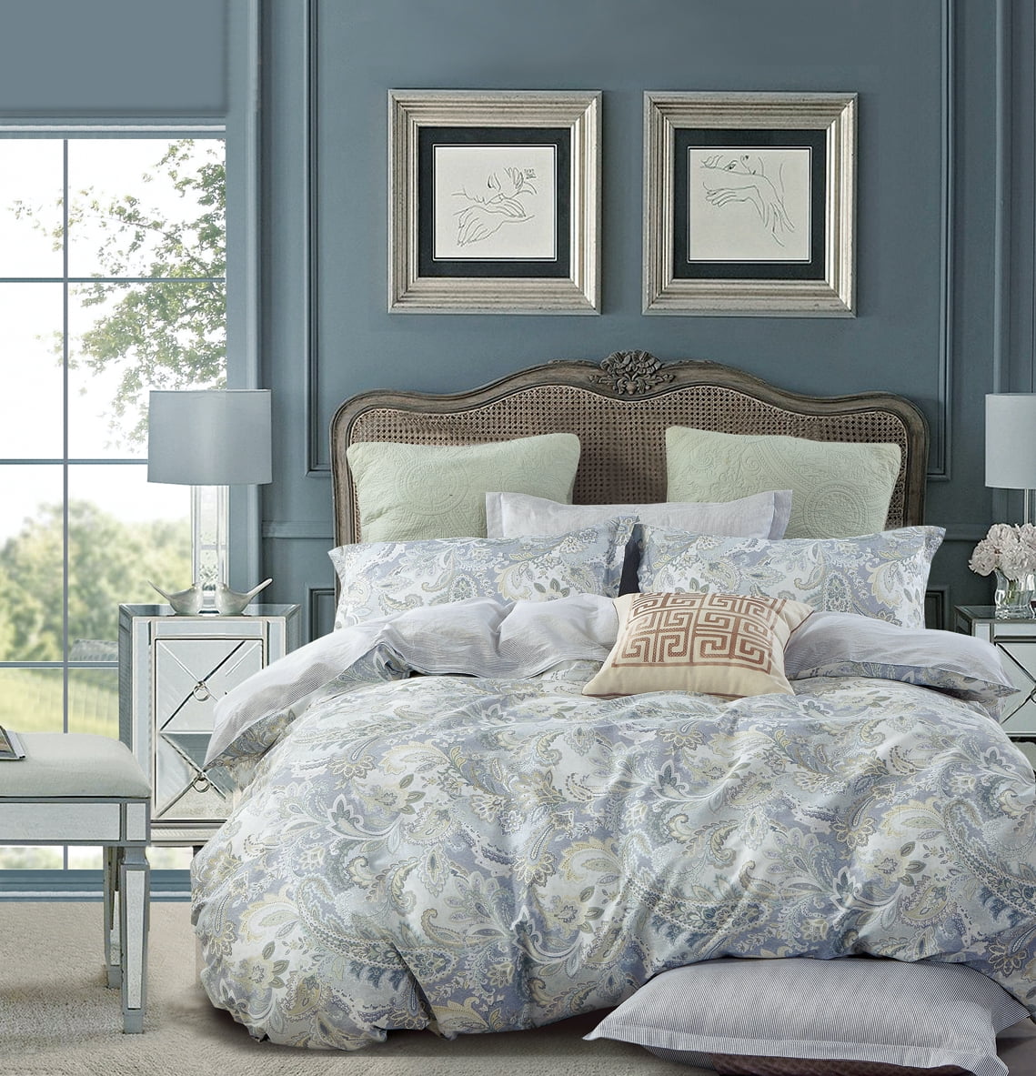 Swanson Beddings Soft Paisley Floral Print 3Piece 100 Cotton Bedding