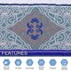 thumbnail image 5 of 3pcs Bohemian Quilt Bedspread Sets Coverlet Bedding Sets Lightweight and Soft for All-Season 90"x98" with 2 Piece Pillow Shams Queen Unique Bargains Juego de Falda de Cama, 5 of 6