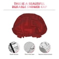 thumbnail image 5 of YFYANG Women's Double Waterproof Shower Cap, Maroon Abstract Geometry Reusable Hair Cap for All Hair Styles and Head Sizes, 5 of 9