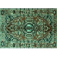 thumbnail image 1 of Ahgly Company Machine Washable Indoor Rectangle Persian Turquoise Blue Traditional Area Rugs, 8' x 12', 1 of 4