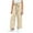 Beige, variant on Ohufall Kids Long Pants for Girls 4-12 Years, Fashion Solid Color Casual Stretchy High Waist Straight Leg Pants Teen Girls Loose Comfy Drawstring Trousers with Pockets