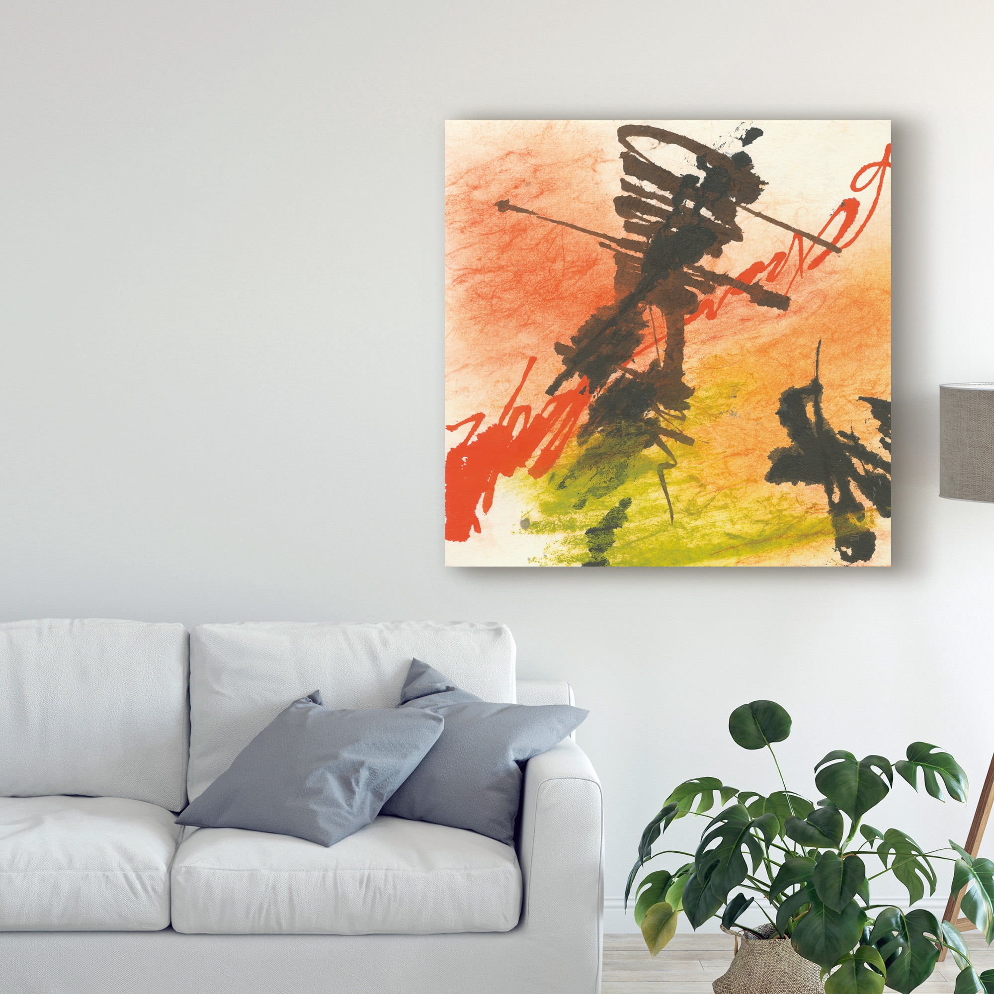 Trademark Fine Art 'Graffiti Orange I' Canvas Art by Chris Paschke