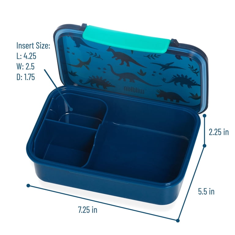 Wildkin Kids Insulated Clip-in Lunch Box for Boys & Girls, BPA-Free, Clips in to Pack-it-all Backpack (Jurassic Dinosaurs Blue
