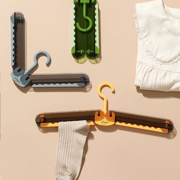 Hometravel Portable Folding Clothes Hanger, Travel Essential Garment Organizer, Multi-functional Clothing Hanging Tool with Clips for Home and Travel Use
