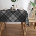thumbnail image 3 of Rectangle Table Cloth, Douglas Tartan Black Gray Plaid Resistant Washable Tablecloth Decorative Table Cover for Dining, Indoor and Outdoor, 3 of 6