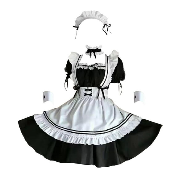 Ruiboury Maid Costume Maid Dresses Classic weet Lolita Japanese Anime Maid Outfit L