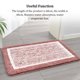 thumbnail image 5 of Injueey Almohadilla para pies, alfombrillas lavables absorbentes para interiores, alfombra para área de seguridad, habitación, hogar, cocina, junto a Decoración del hogar Rosa claro Injueey HA067706-03, 5 of 6