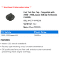 thumbnail image 2 of Fuel Tank Gas Cap - Compatible with 2000 - 2003 Jaguar XJ8 (Up To Chassis F00035) 2001 2002, 2 of 2