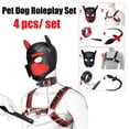 thumbnail image 2 of Strap Dog Tail Plug Bdsm Pet Roleplay Set Puppy Play Dog Hood Mask Party Mask Male Chest Harness Pup Neck Collar Sex Toys Kits, 2 of 5