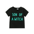 thumbnail image 2 of Boys Halloween T-shirt, Short Sleeve Crew Neck Letters Print Summer Tops Clothes for Casual Daily, 2 of 9