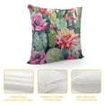 thumbnail image 4 of GOSMITH  Throw Pillow Covers Boho Watercolor Cactus Flowers Twigs Feathers Arrows Green Leaves Decorative Pillow Cover for Pillows Couch Sofa Bed, 4 of 5