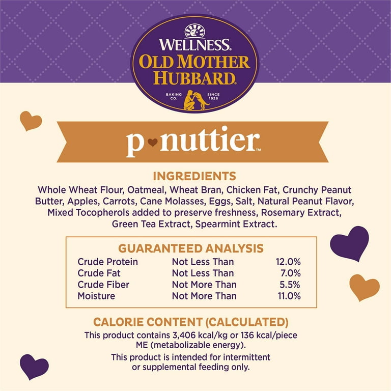Old Mother Hubbard by Wellness Classic P-Nuttier Value Box Natural Large Oven-Baked Biscuits Dog Treats, 6-lb box Old Mother Hubbard by Wellness Classic P-Nuttier Value Box Natural Large Oven-Baked Biscuits Dog Treats, 6-lb box