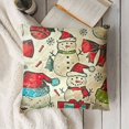 thumbnail image 3 of SHANXI Christmas Throw Pillow Cover ,Socks Gift Hat Xmas Festive Throw Pillowcase, Merry Christmas Cushion Cover Sofa Bed Cover Decor 18x18in, 3 of 5