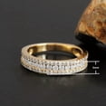 thumbnail image 2 of Elegant 925 Silver,Gold Plated Ring Cubic Zircon Wedding Jewelry Sz 6-10, 2 of 2