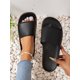 thumbnail image 2 of Plus Size Women's Simple Lightweight Comfortable Slippers For Outdoors, Home, Bathroom, Pool, Non-Slip Flat Slippers, 2 of 4
