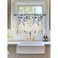 thumbnail image 3 of Sheer Curtains 45 Inch Length, Navy Blue Eucalyptus Semi Sheer Curtains Light Filtering Window Treatment, Farmhouse Weeping Leaves Linen Privacy Voile Drapes for Living Room Bedroom 52x45 Inch, 3 of 7