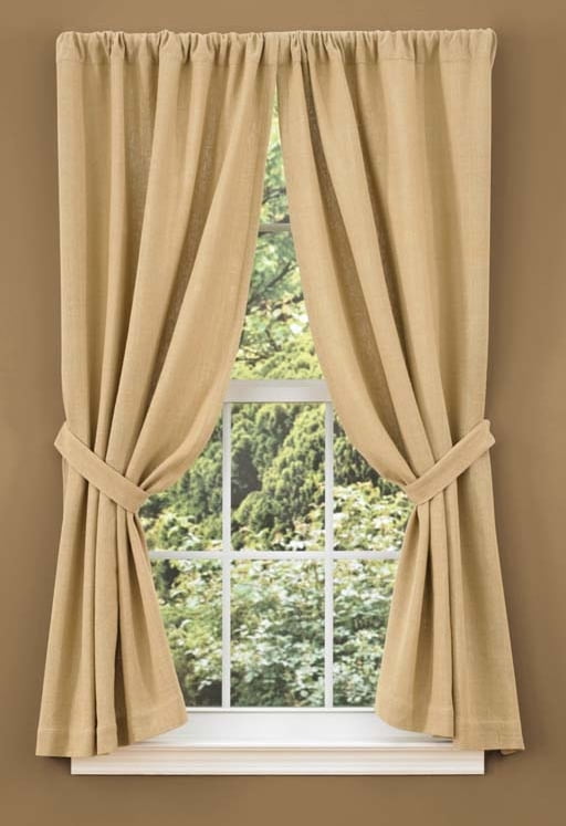 Burlap Curtain Panels Walmart Com
