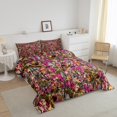 thumbnail image 3 of Erosebridal Jungle Plant Bedding Full Comforter Set, Pink Print Down Comforter, Branches Theme Decor, Reversible, 3 of 7