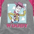 thumbnail image 3 of Toy Story 4 - Sunny Side Up Woody - Toddler & Youth Girls Raglan Graphic T-Shirt, 3 of 4