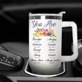 thumbnail image 5 of Christian Gifts for Women Stainless Steel Travel Mug with Handle and Straw 40Oz - Inspirational Spiritual Catholic Gifts for Women -Birthday Gifts for Mom, Grandma, Sister, Friend, Coworker, 5 of 6