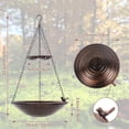 thumbnail image 3 of Rewenti Hanging Bird Feeder Garden Bath Tray Outdoor Waterer Rust-Proof Weather-Resistant Decor, 3 of 5