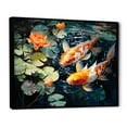 thumbnail image 2 of Designart "Golden Koi Harmony Japon s Yellow and Red III" Japanese Floater Framed Canvas Art Print, 2 of 7