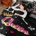 thumbnail image 4 of Castle Fairy Boys Girls Leopard Print Twin Bedding Sets 7-Piece,Queen Crown Butterflies Bedding Comforter Set Microfiber,Dreamy Princess Breathable Sheet Sets,Microfiber Bedroom Decor,Reversible, 4 of 8