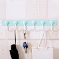 thumbnail image 1 of Rotatable Wall Mounted Adhesive Hook Plastic Coat Towel Hats Keys Scarf Hanging Rack Home Storage Hanger, 1 of 4