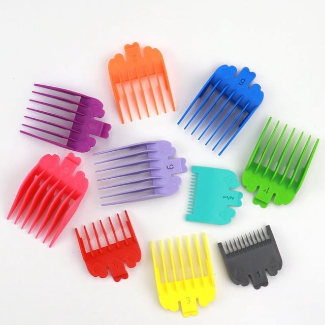 Juego de peines de límite de Color de 10 piezas, peine de repuesto de límite, accesorio de guía, peines adecuados para cortadora de cabello