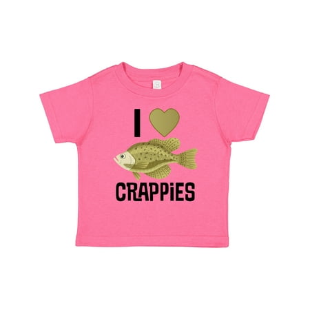 

Inktastic Crappie Fishing I Love Crappies Gift Toddler Boy or Toddler Girl T-Shirt