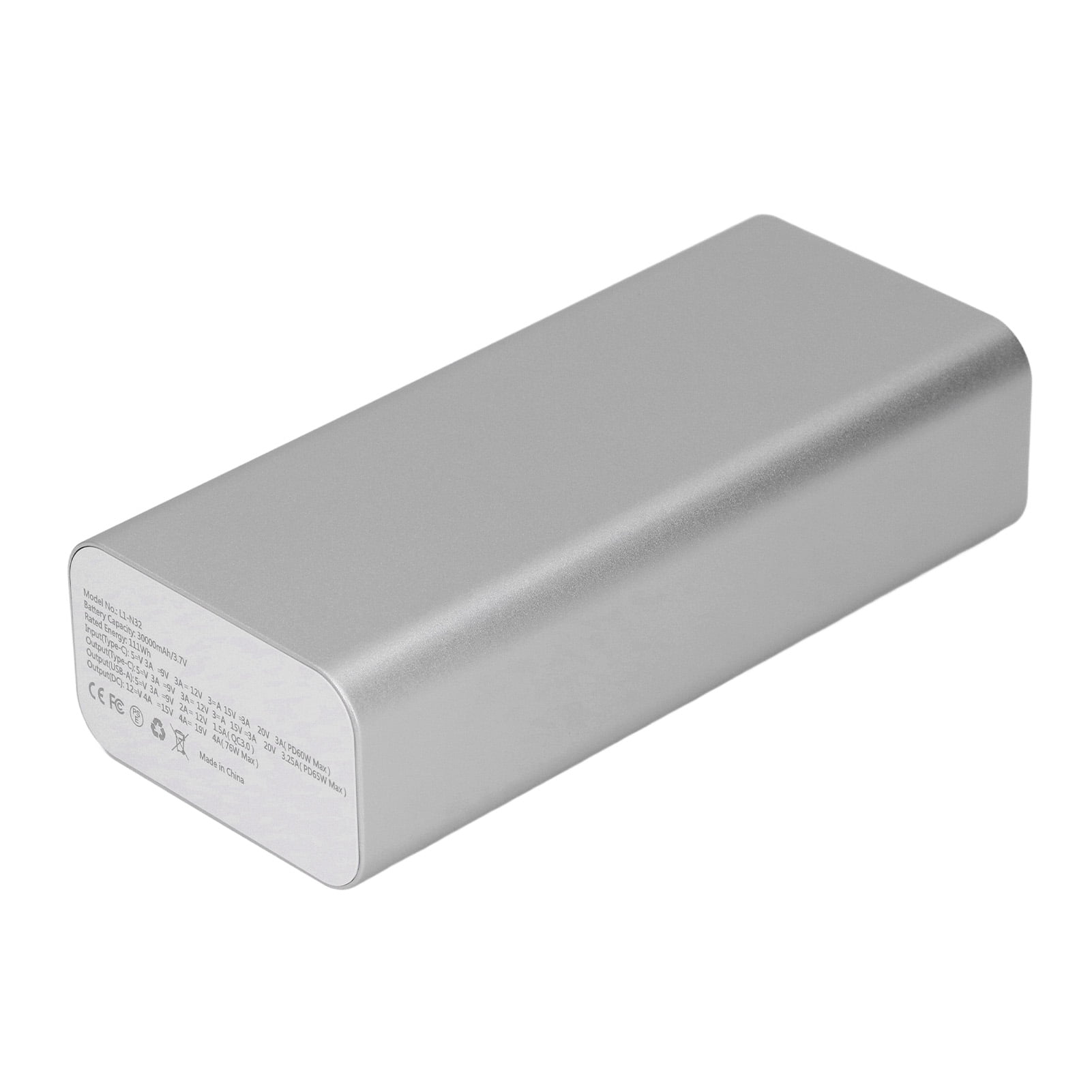 Rupoun 30000mAh Portable Power Bank 65W PD Fast Charge External Battery Pack with DC 19V Output for Laptop and iPhone (6.3 x 2.8 inches / 16 x 7 cm)