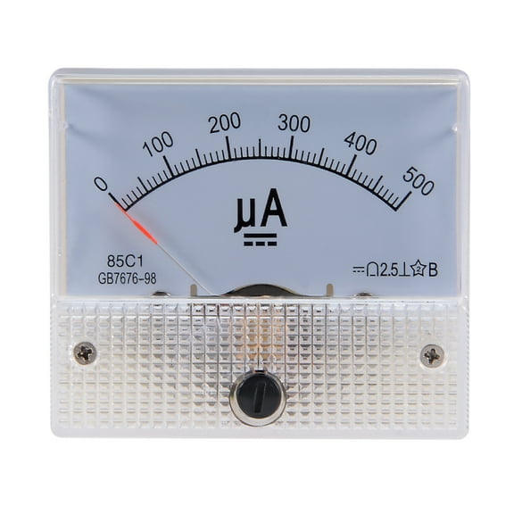 Unique Bargains 85C1 Analog Current Panel Meter DC 500uA Ammeter for Circuit Testing Ampere Tester Gauge 1Pcs