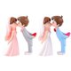 thumbnail image 1 of 2 Pairs Bride Bridegroom Figurine Miniature Couple Statue Wedding Valentine Party Decor Gift, 1 of 3