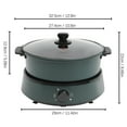 thumbnail image 2 of Miumaeov 4.2qt Electric Hot Pot Cooker Hotpot Pot Electric with Grill Portable Cooking Pot Multifunction Non-stick Pan with Overheat Protection for 1-5 People Family Party, 2 of 15