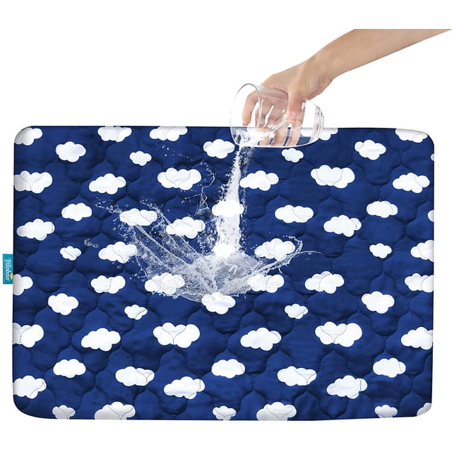 Protector de colchón para cuna, impermeable y silencioso, protector de colchón para cuna, agradable para la piel, transpirable y lavable a máquina, 100% absorbente, protector de colchón para cuna para